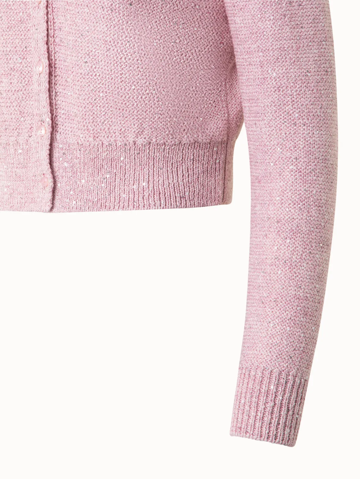 Cardigan in Linen Cotton with Micro Sequins Akris