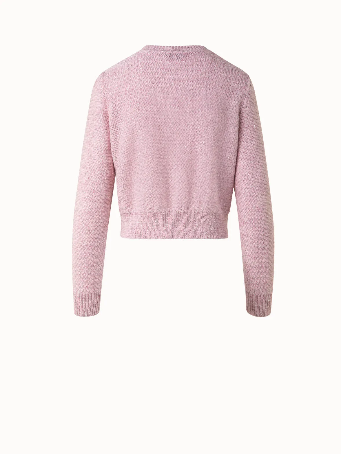 Cardigan in Linen Cotton with Micro Sequins Akris