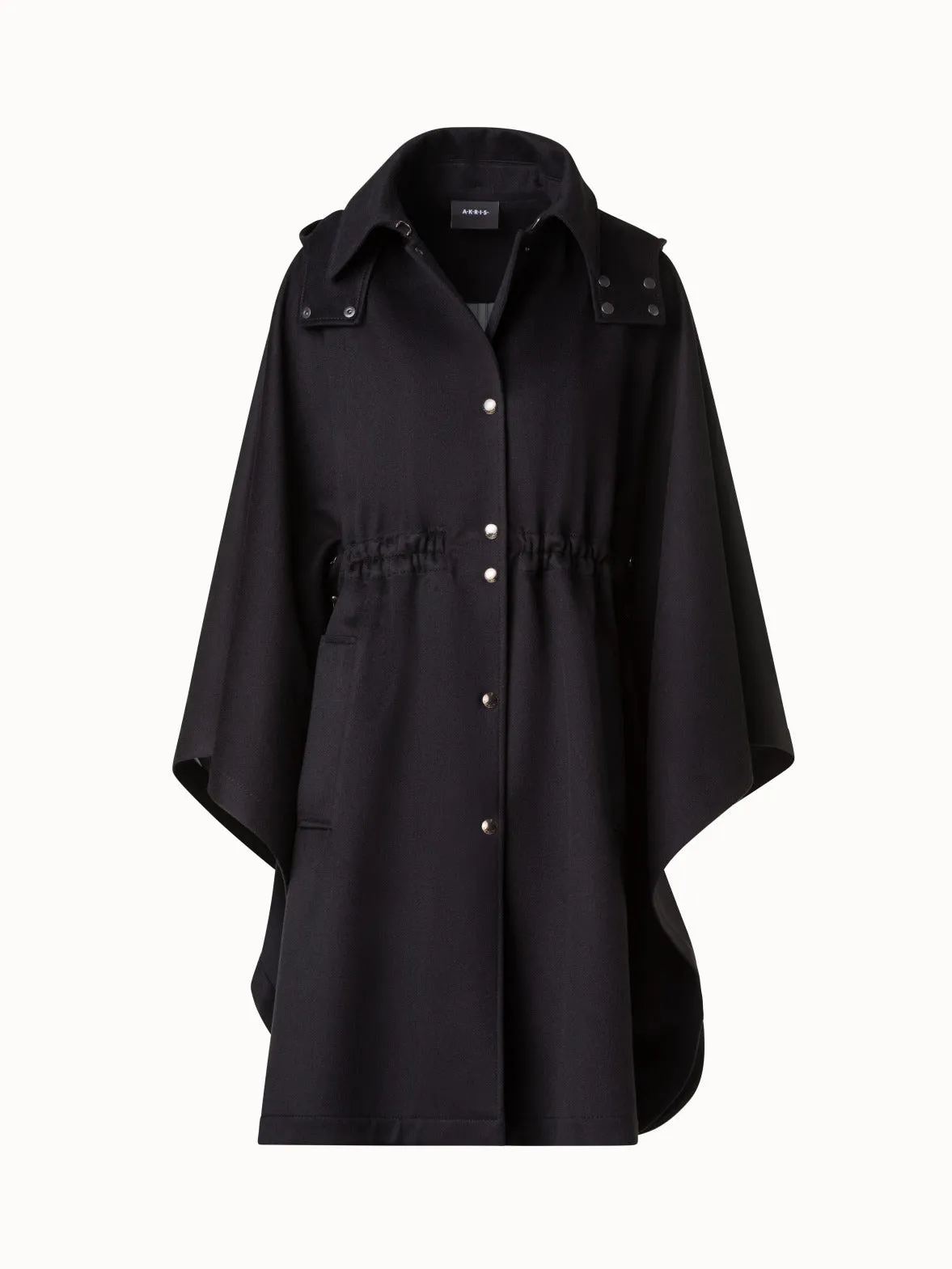 Cashmere Cape with Detachable Hood and Storm-System® Finish Akris