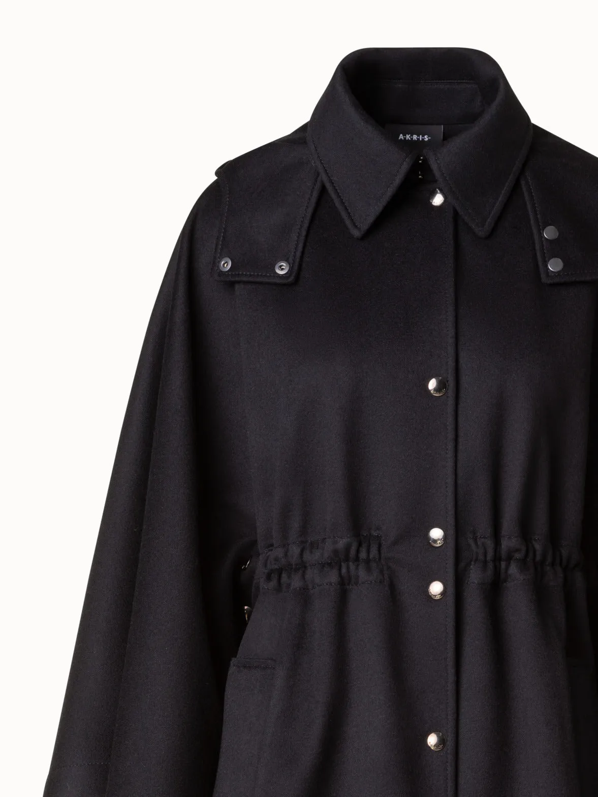 Cashmere Cape with Detachable Hood and Storm-System® Finish Akris