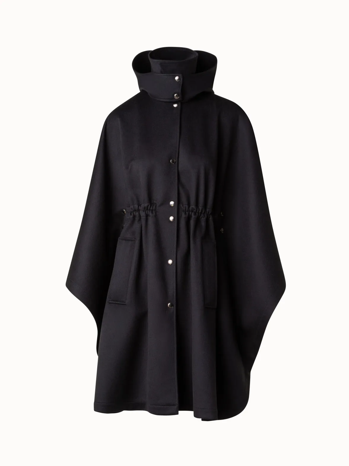 Cashmere Cape with Detachable Hood and Storm-System® Finish Akris