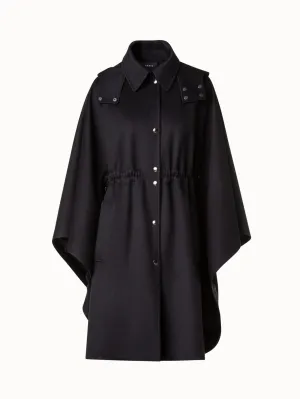 Cashmere Cape with Detachable Hood and Storm-System® Finish Akris