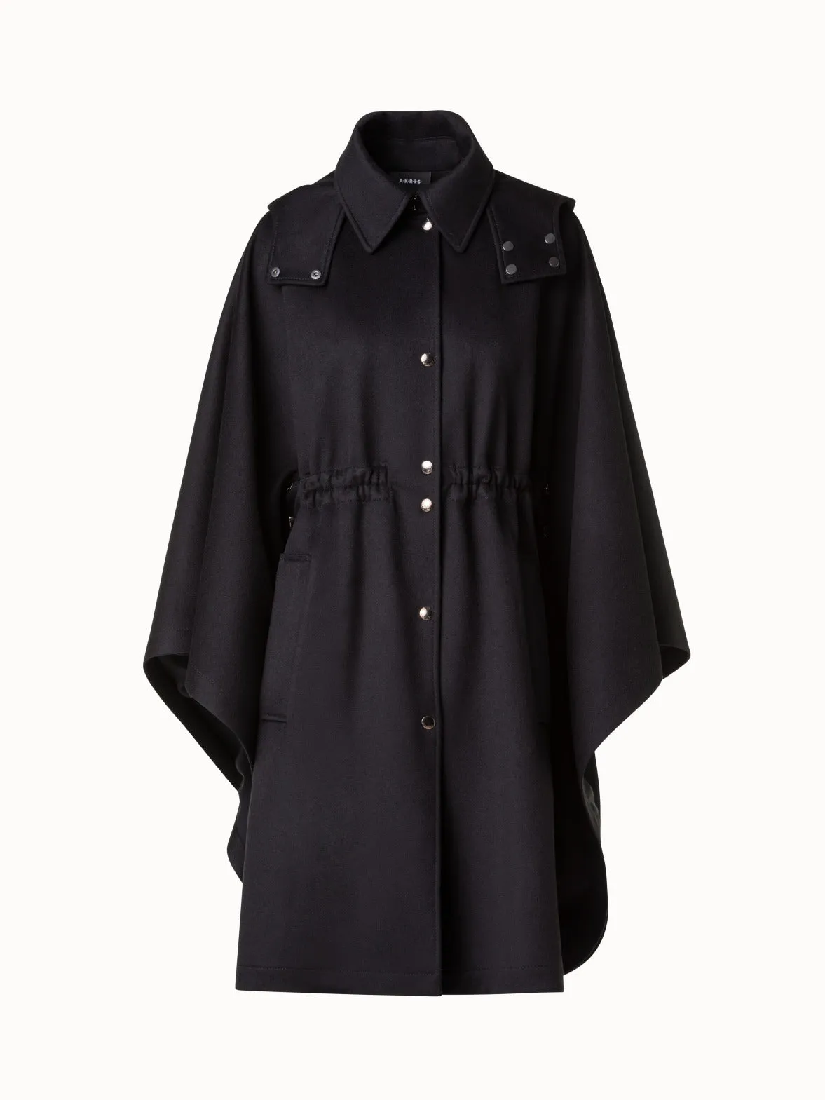 Cashmere Cape with Detachable Hood and Storm-System® Finish Akris