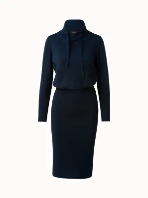 Cashmere Cowl Neck Knit Dress Akris