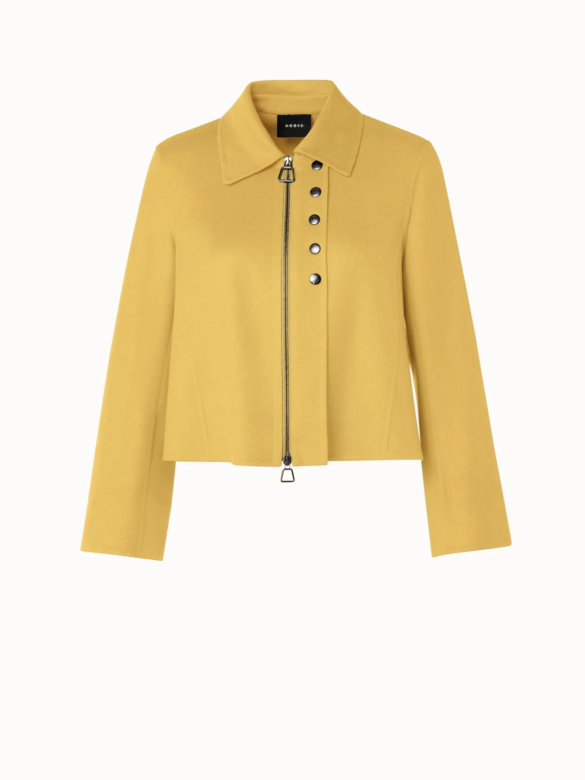 Cashmere Double Face Boxy Jacket Akris