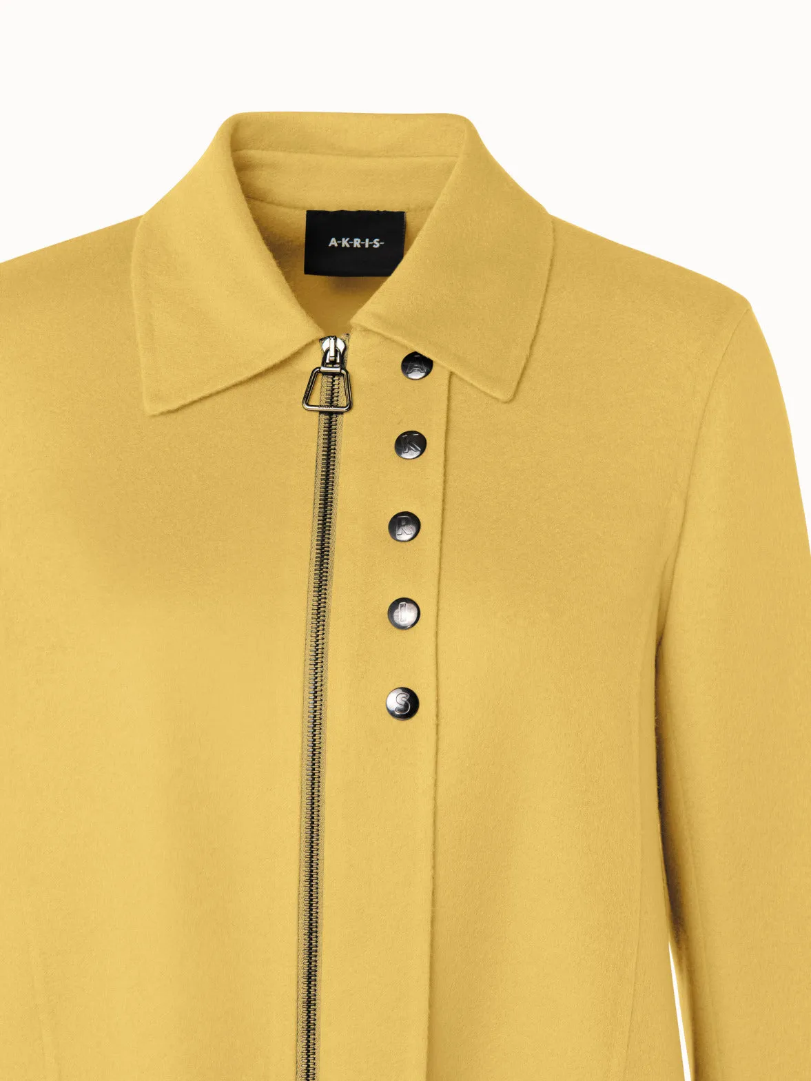 Cashmere Double Face Boxy Jacket Akris