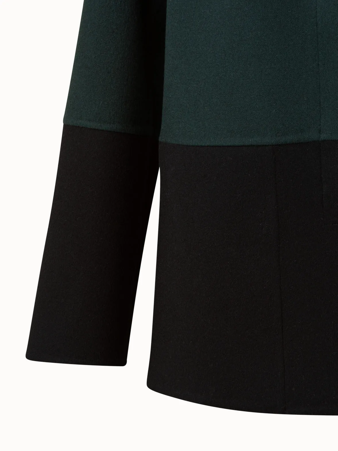 Cashmere Double-Face Colorblock Oversized Jacket Akris