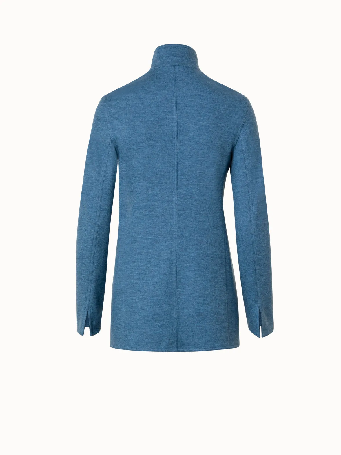 Cashmere Jersey Long Jacket Akris
