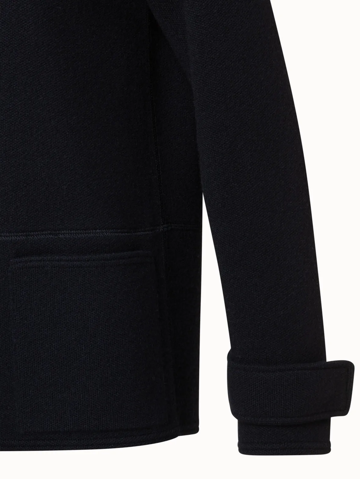 Cashmere Piqué Jacket with Removable Hood Akris