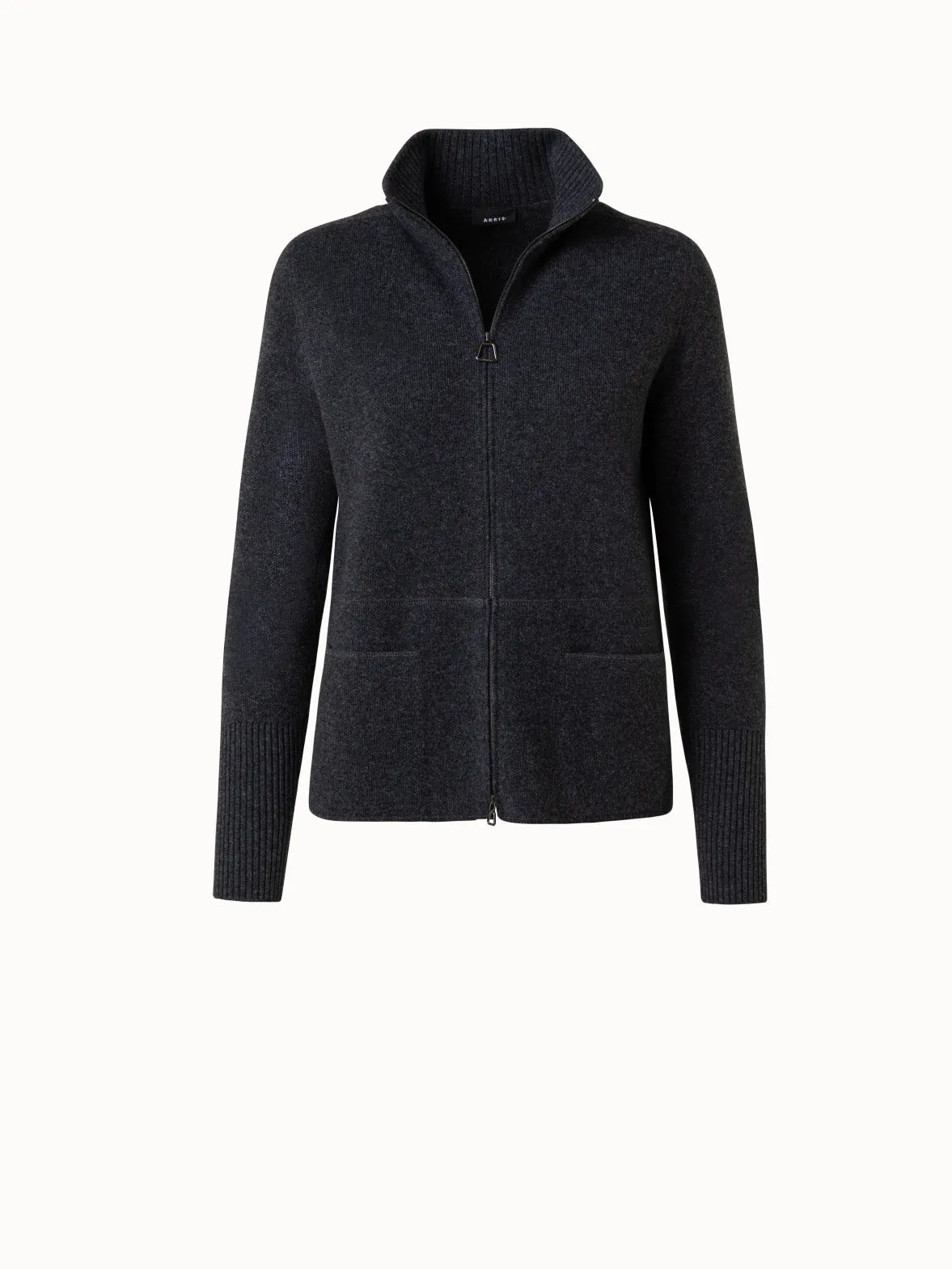 Cashmere Piqué Knit Cardigan Akris