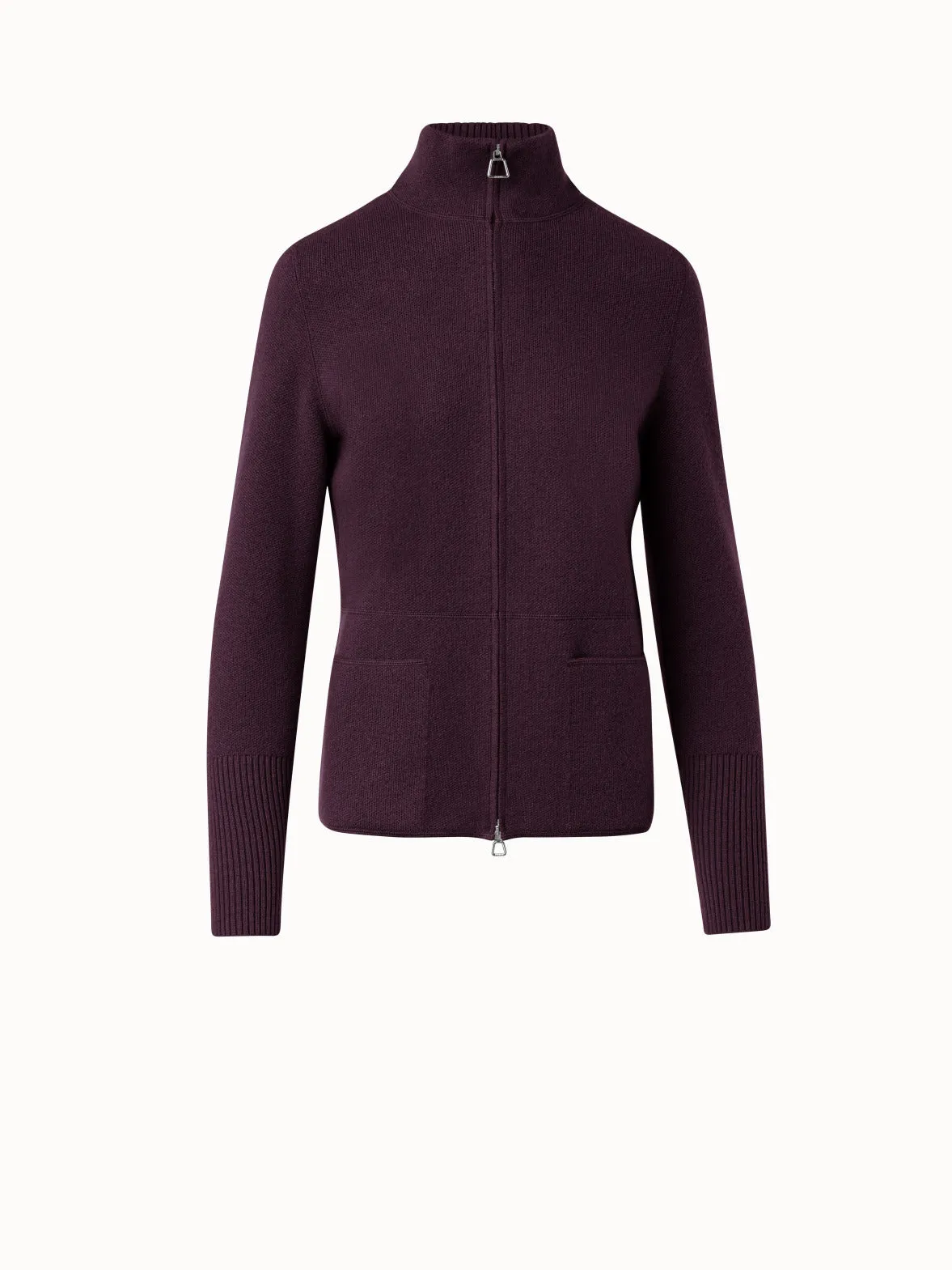 Cashmere Piqué Knit Cardigan Akris