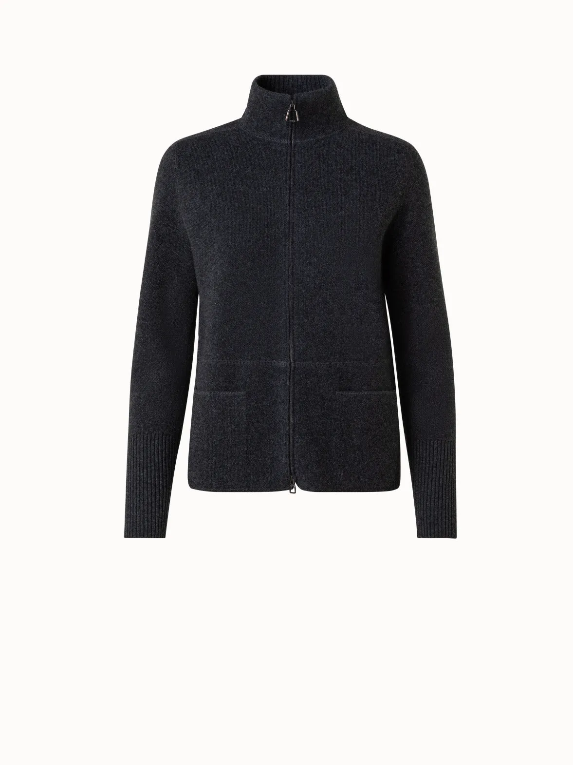 Cashmere Piqué Knit Cardigan Akris