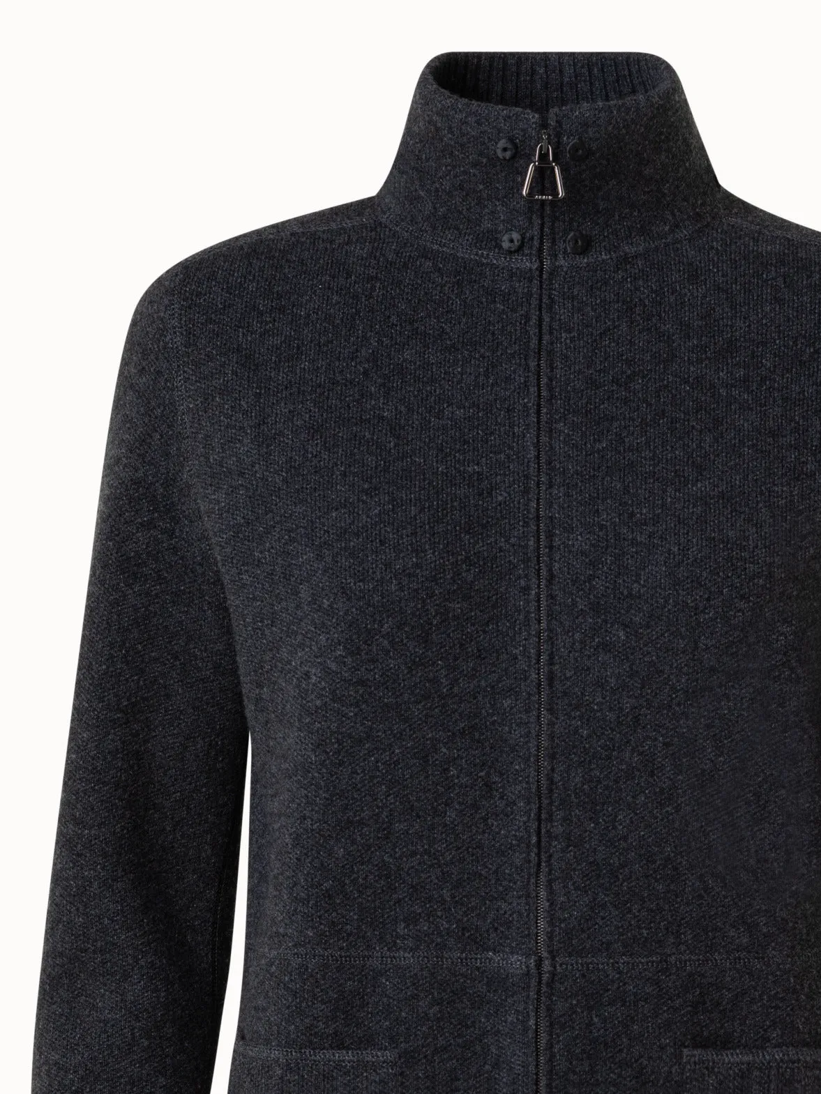 Cashmere Piqué Knit Cardigan Akris