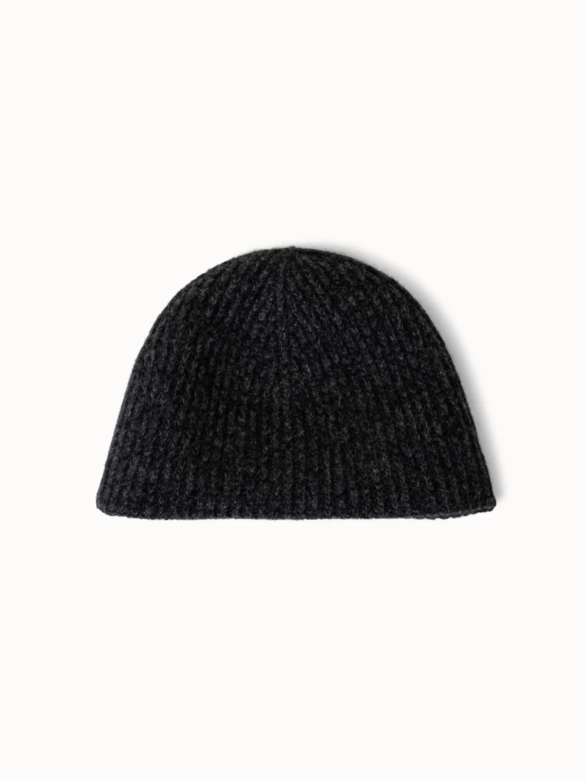 Cashmere Rib Knit Beanie Akris