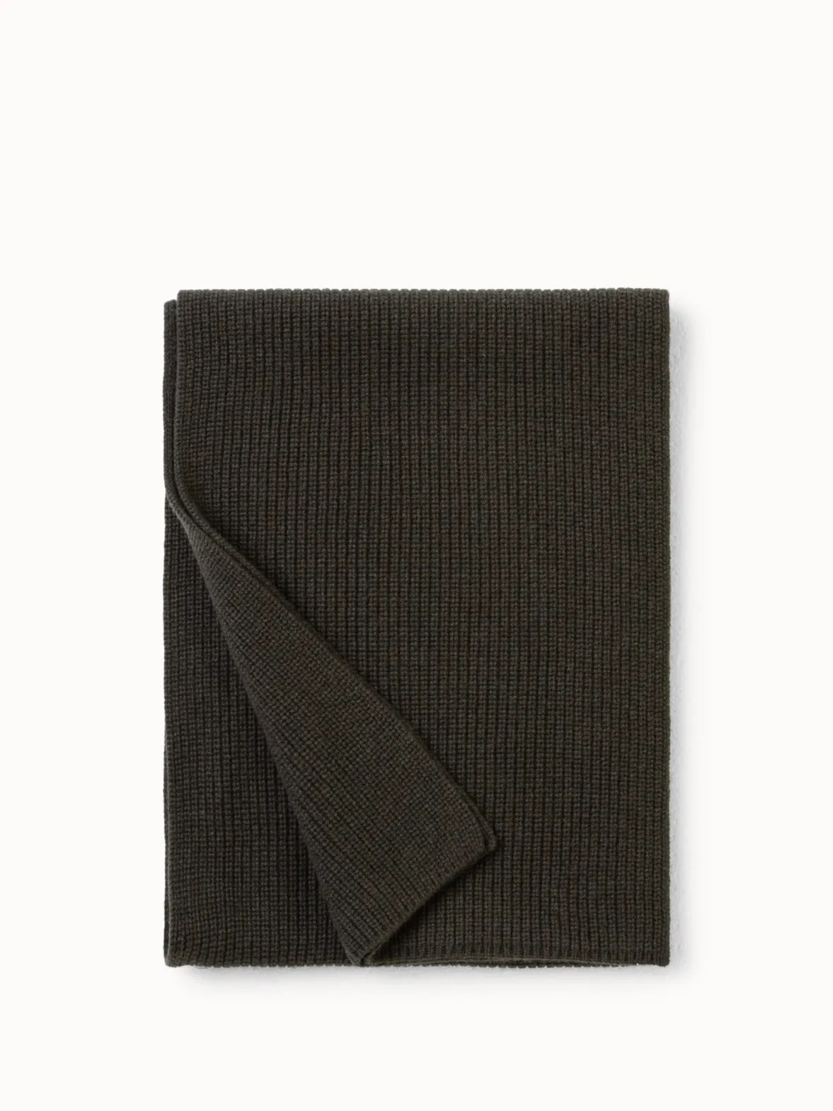 Cashmere Rib Knit Scarf Akris