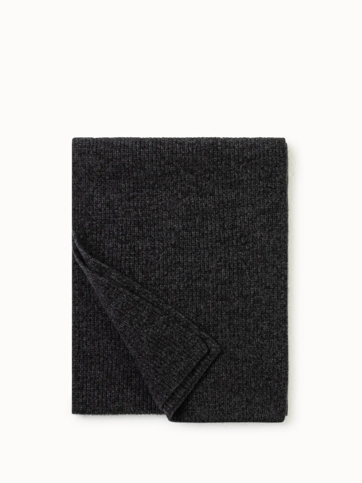 Cashmere Rib Knit Scarf Akris