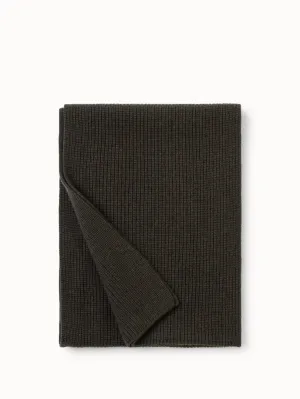 Cashmere Rib Knit Scarf Akris