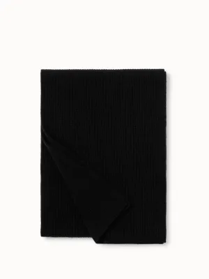 Cashmere Rib Knit Scarf Akris