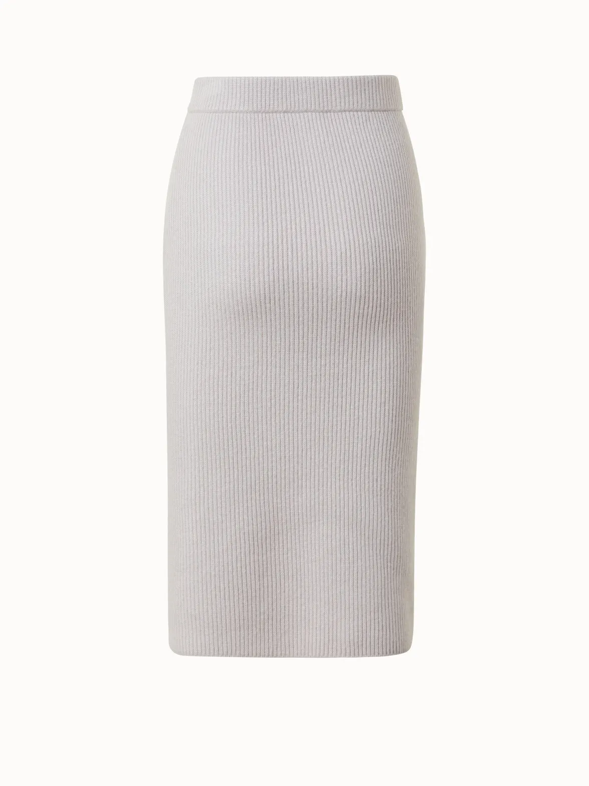 Cashmere Rib Knit Tube Skirt Akris