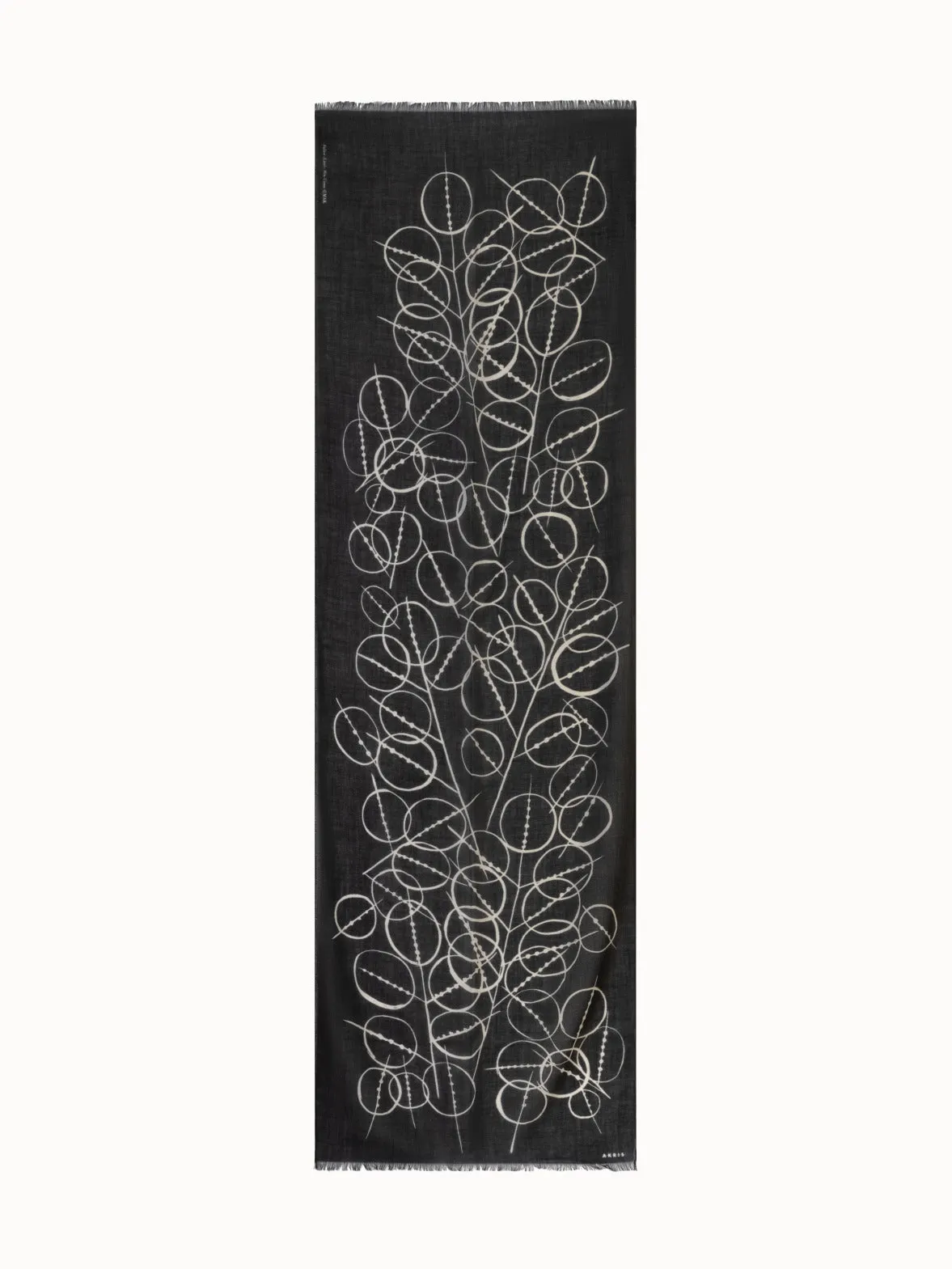 Cashmere Scarf with Polka Dots Print Akris