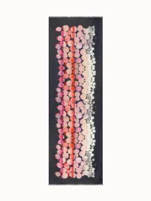 Cashmere Scarf with Silver Dollars Print Akris
