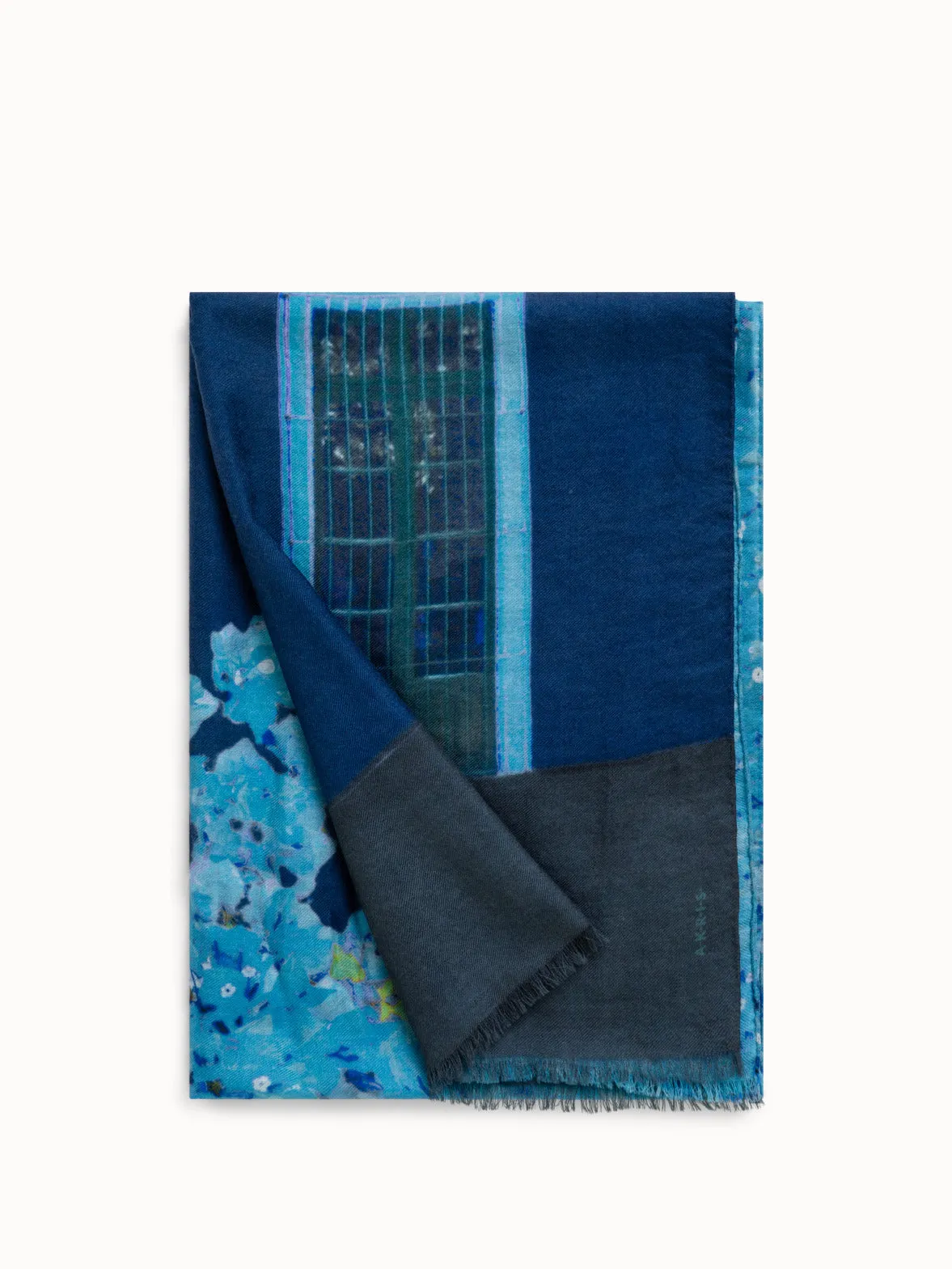 Cashmere Silk Bougainvillea Porta Print Scarf Akris