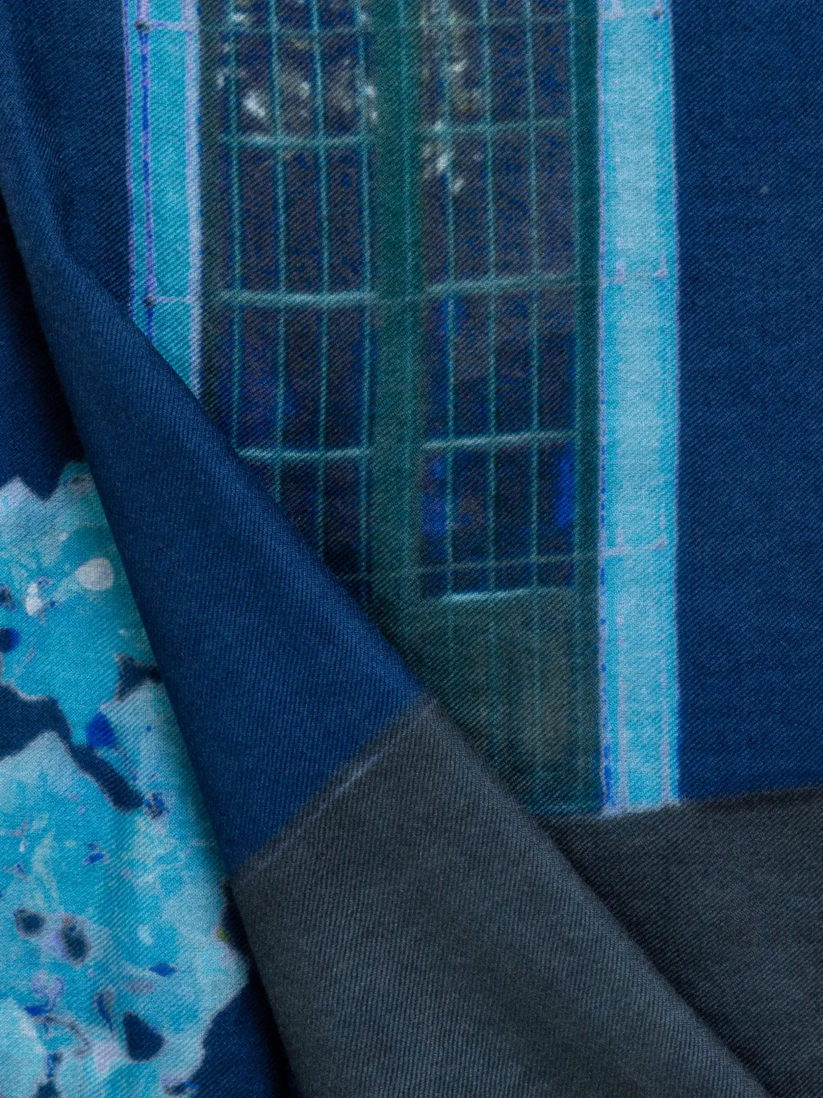 Cashmere Silk Bougainvillea Porta Print Scarf Akris