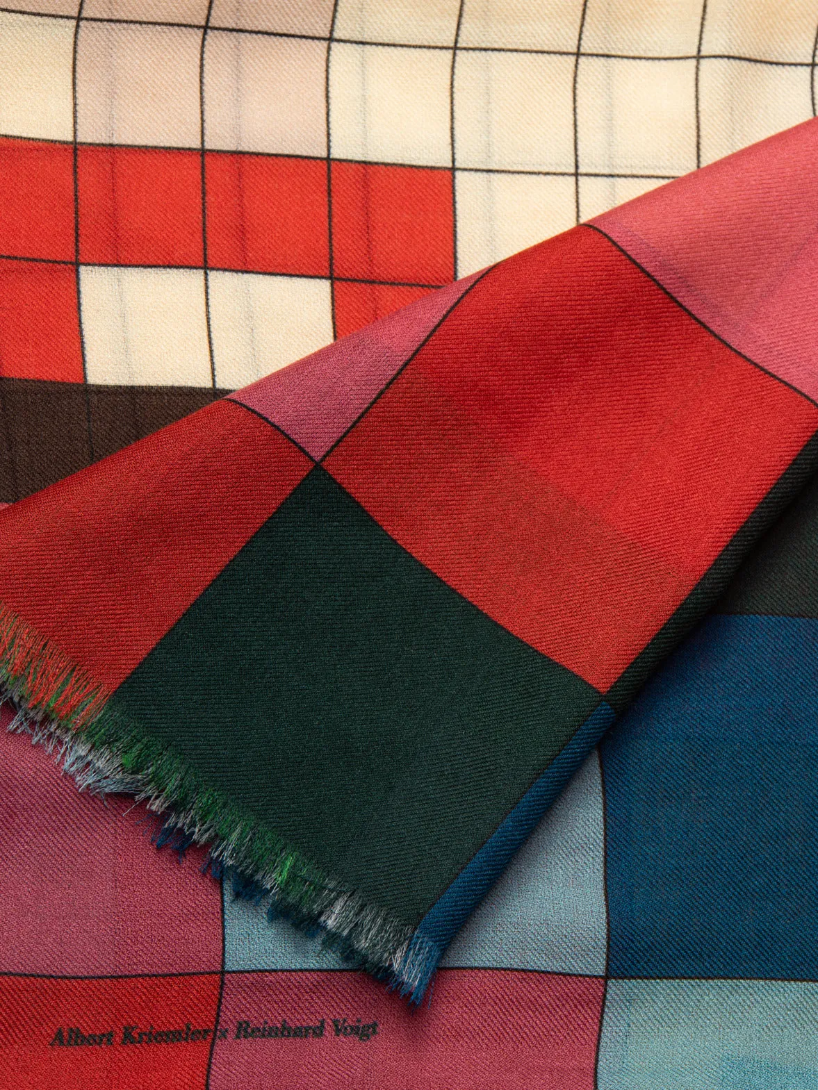 Cashmere Silk Drei Teile Print Scarf Akris
