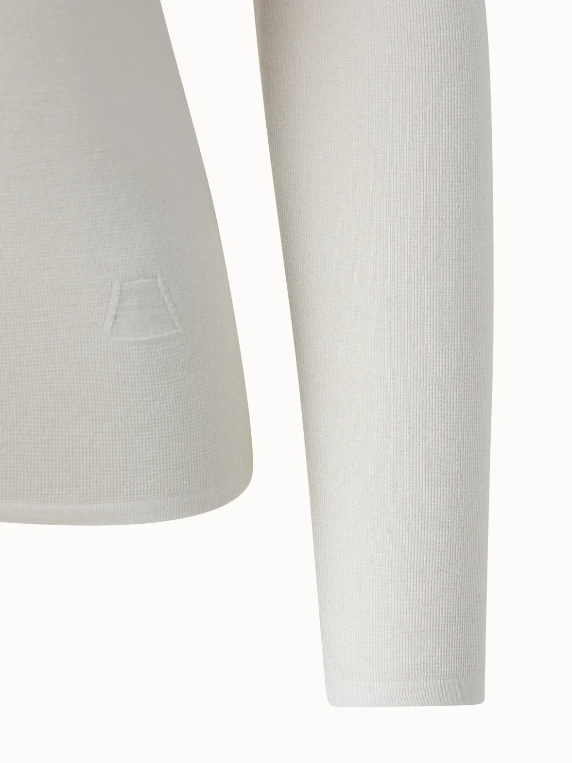 Cashmere Silk Fitted Scoop-Neck Pullover Akris