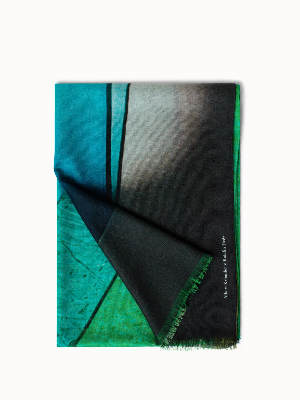 Cashmere Silk Mimosa Liquid Light Print Scarf Akris