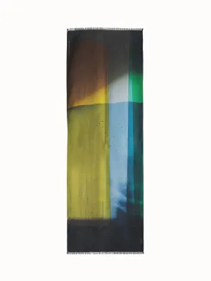Cashmere Silk Mimosa Liquid Light Print Scarf Akris
