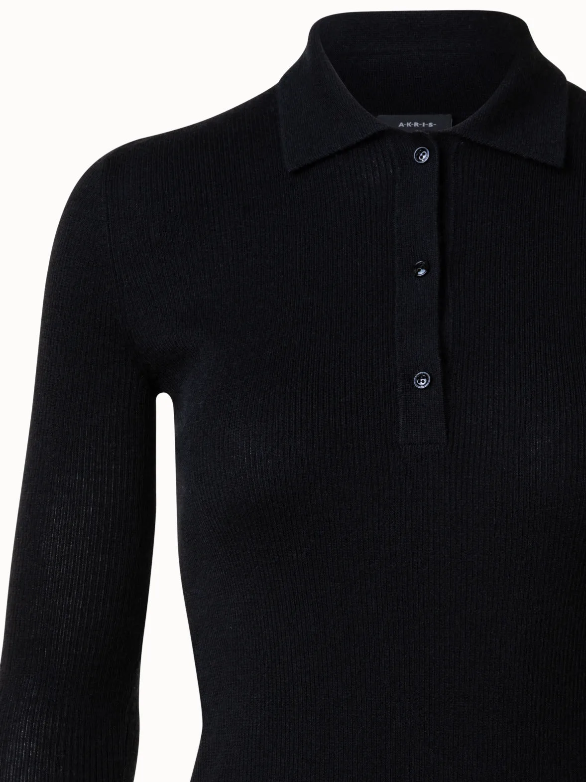 Cashmere Silk Rib Knit Pullover Akris