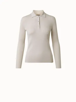 Cashmere Silk Rib Knit Pullover Akris