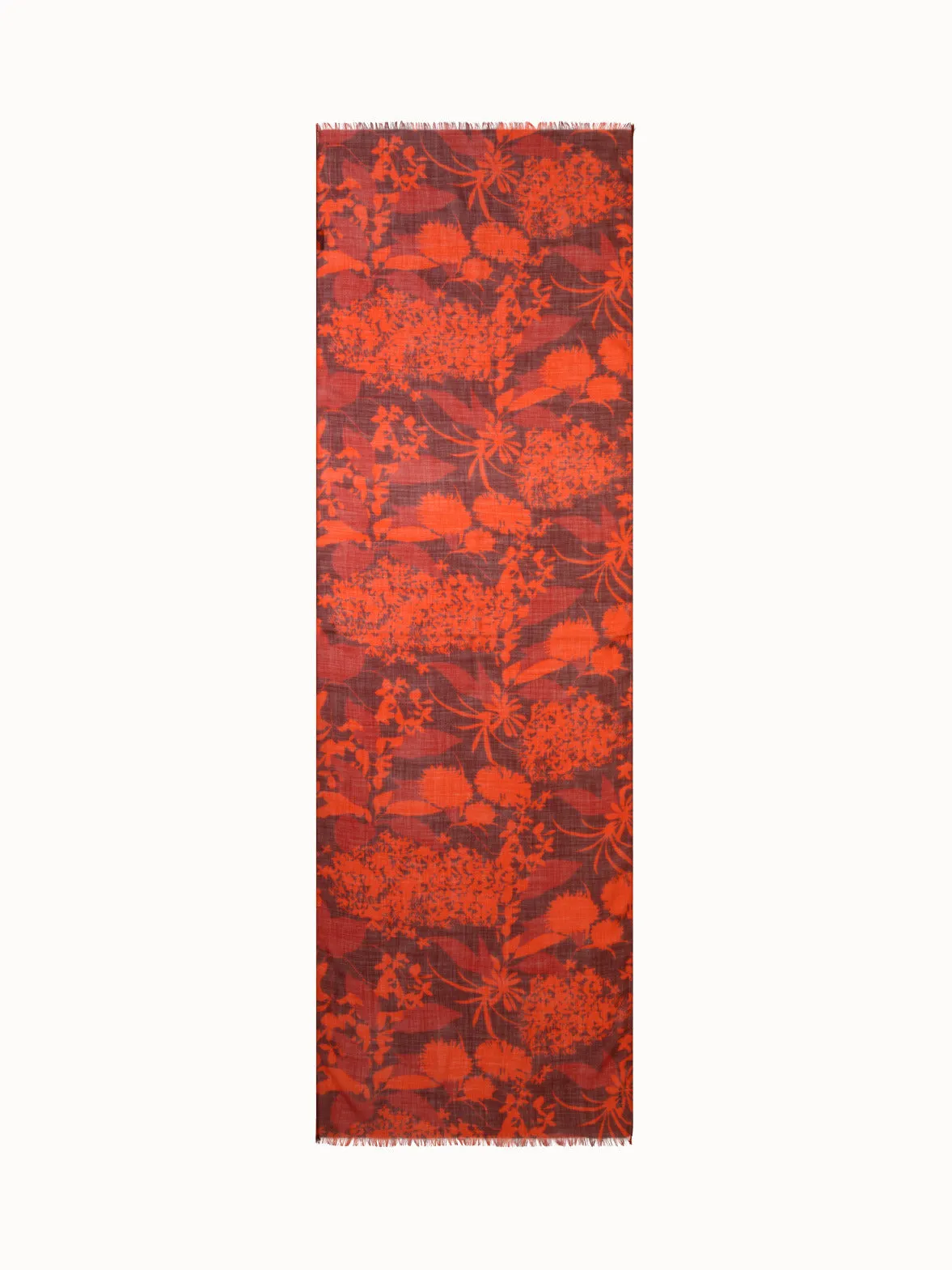 Cashmere Silk Scarf with Abraham Flower Print Akris