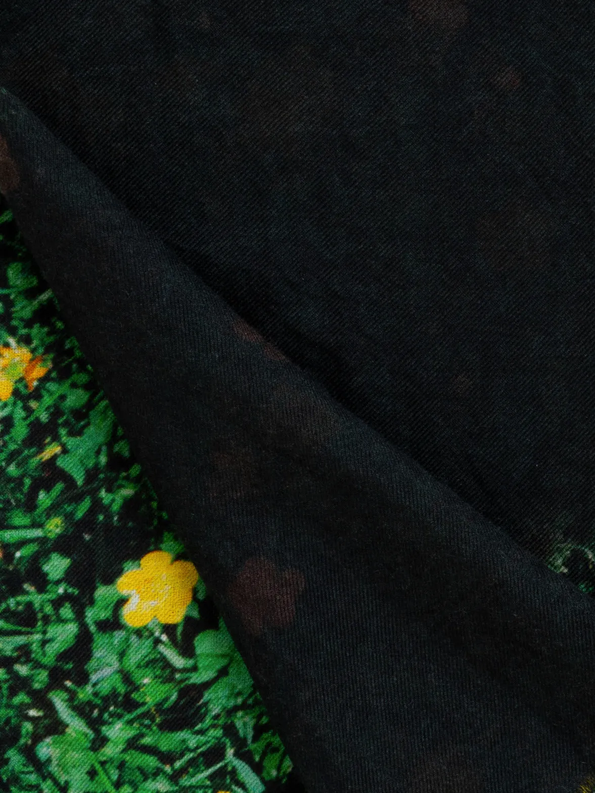 Cashmere Silk Scarf with Buttercups Print Akris