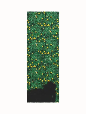Cashmere Silk Scarf with Buttercups Print Akris