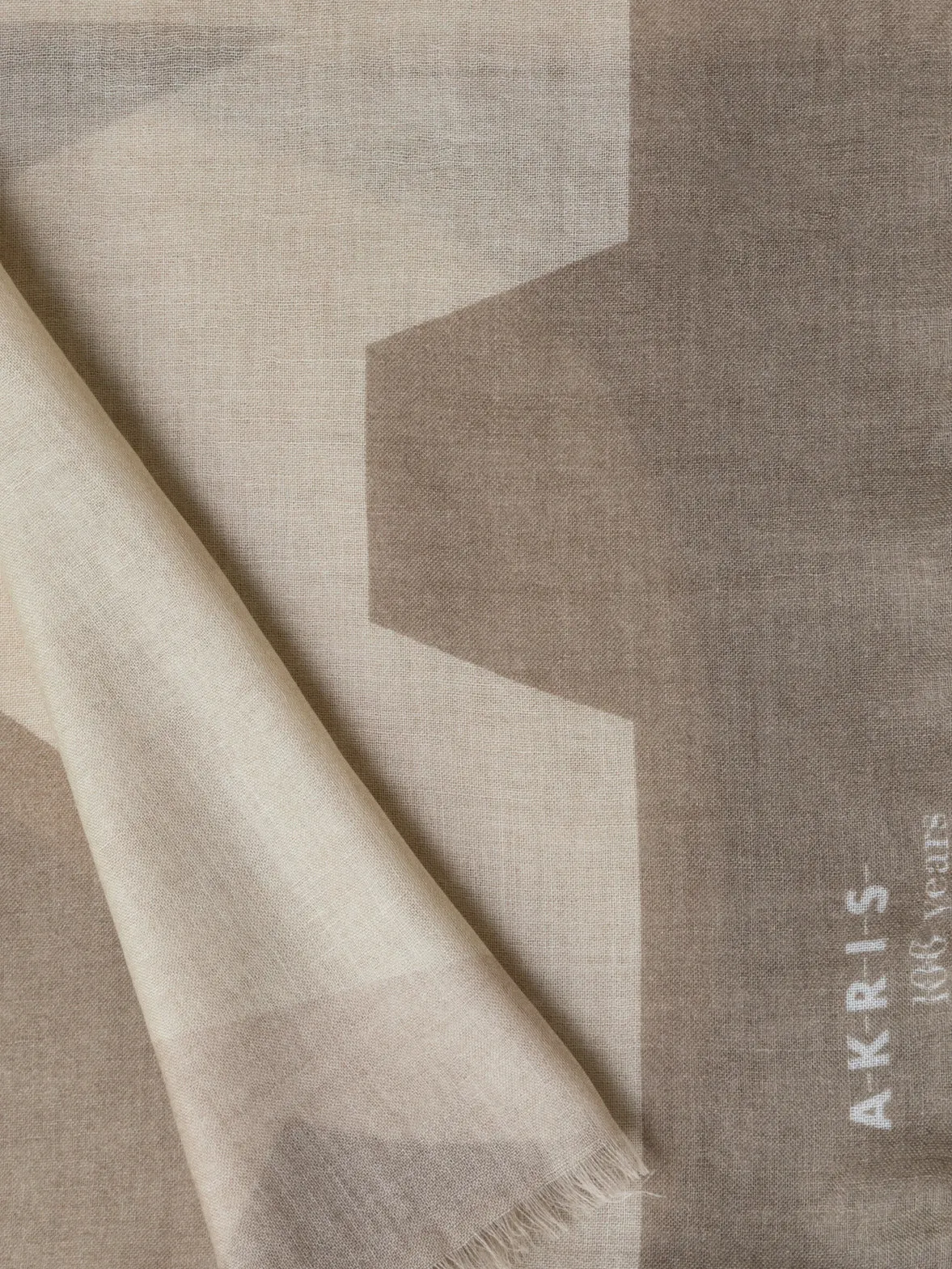 Cashmere Silk Scarf with Composed Letters Print Akris