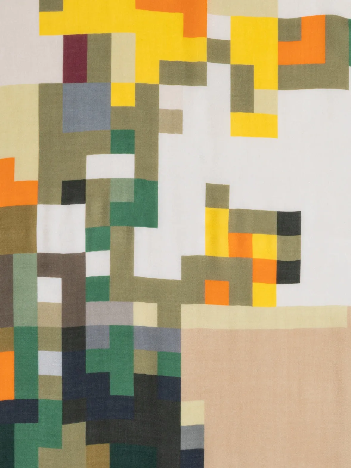 Cashmere Silk Scarf with Flowers at Home Print Akris