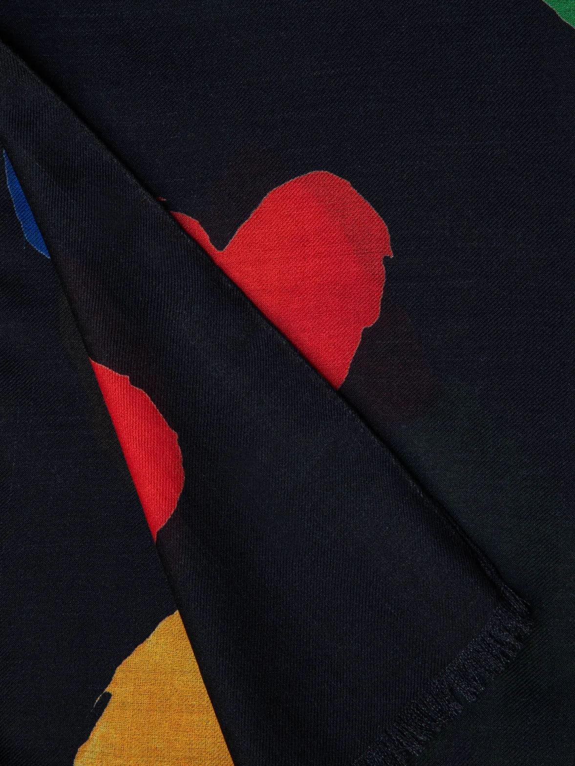 Cashmere Silk Scarf with Hearts Print Akris