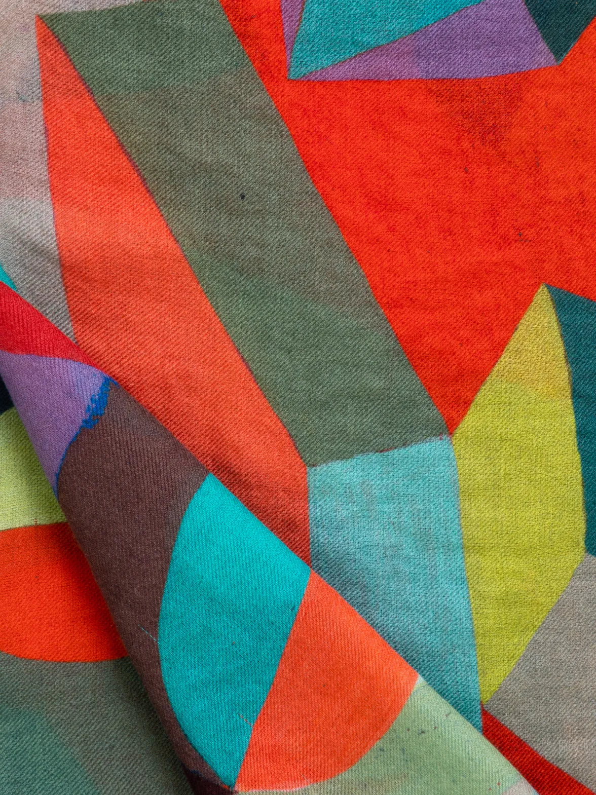 Cashmere Silk Scarf with Indian Summer Print Akris