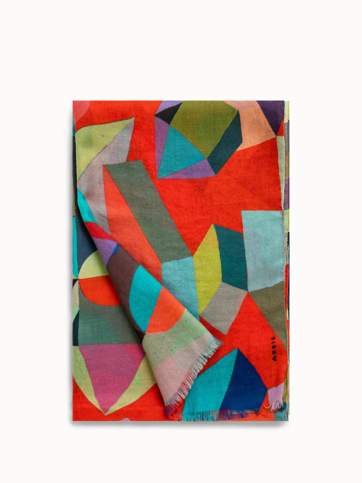 Cashmere Silk Scarf with Indian Summer Print Akris