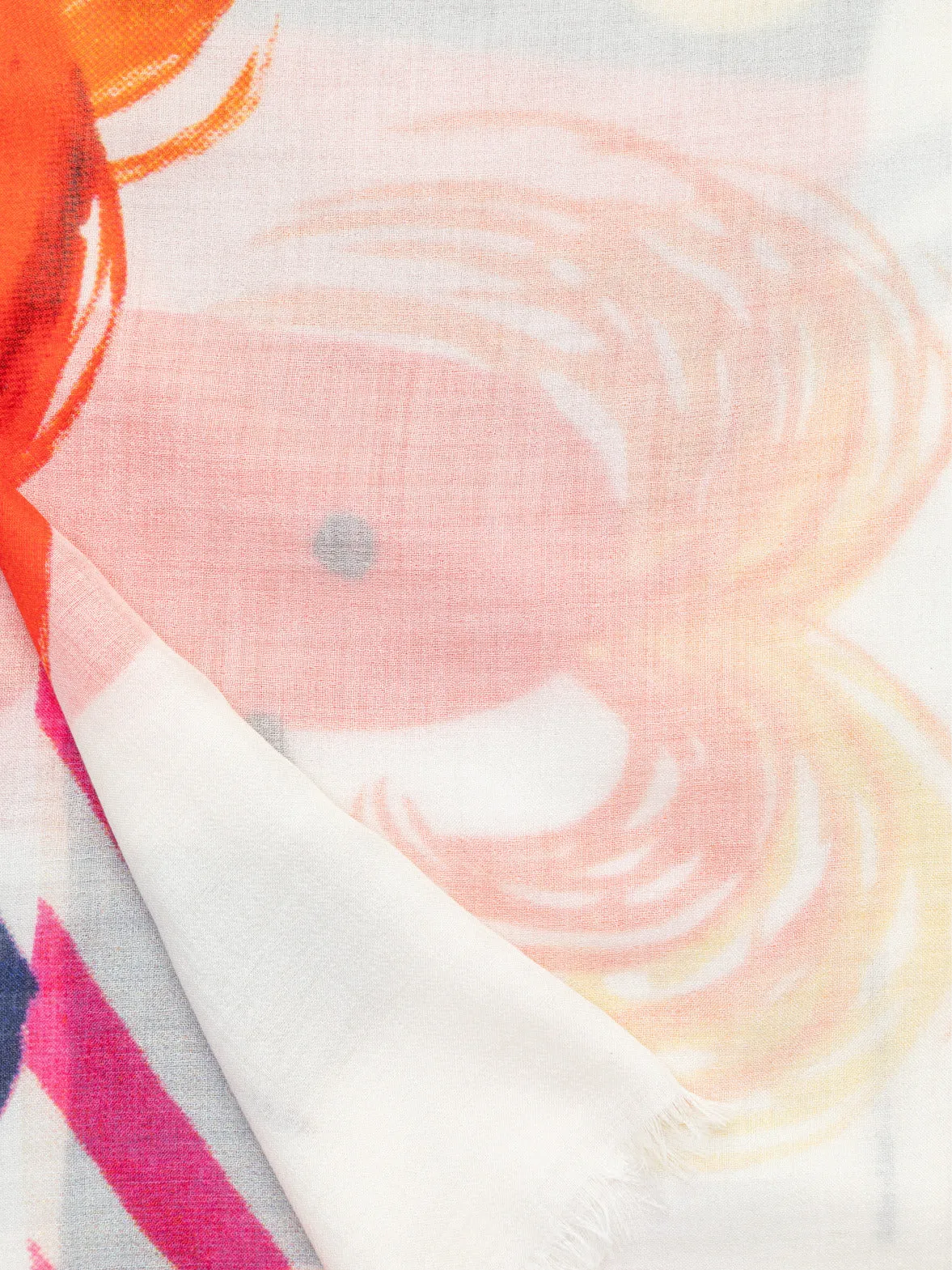 Cashmere Silk Scarf with Rooster Print Akris