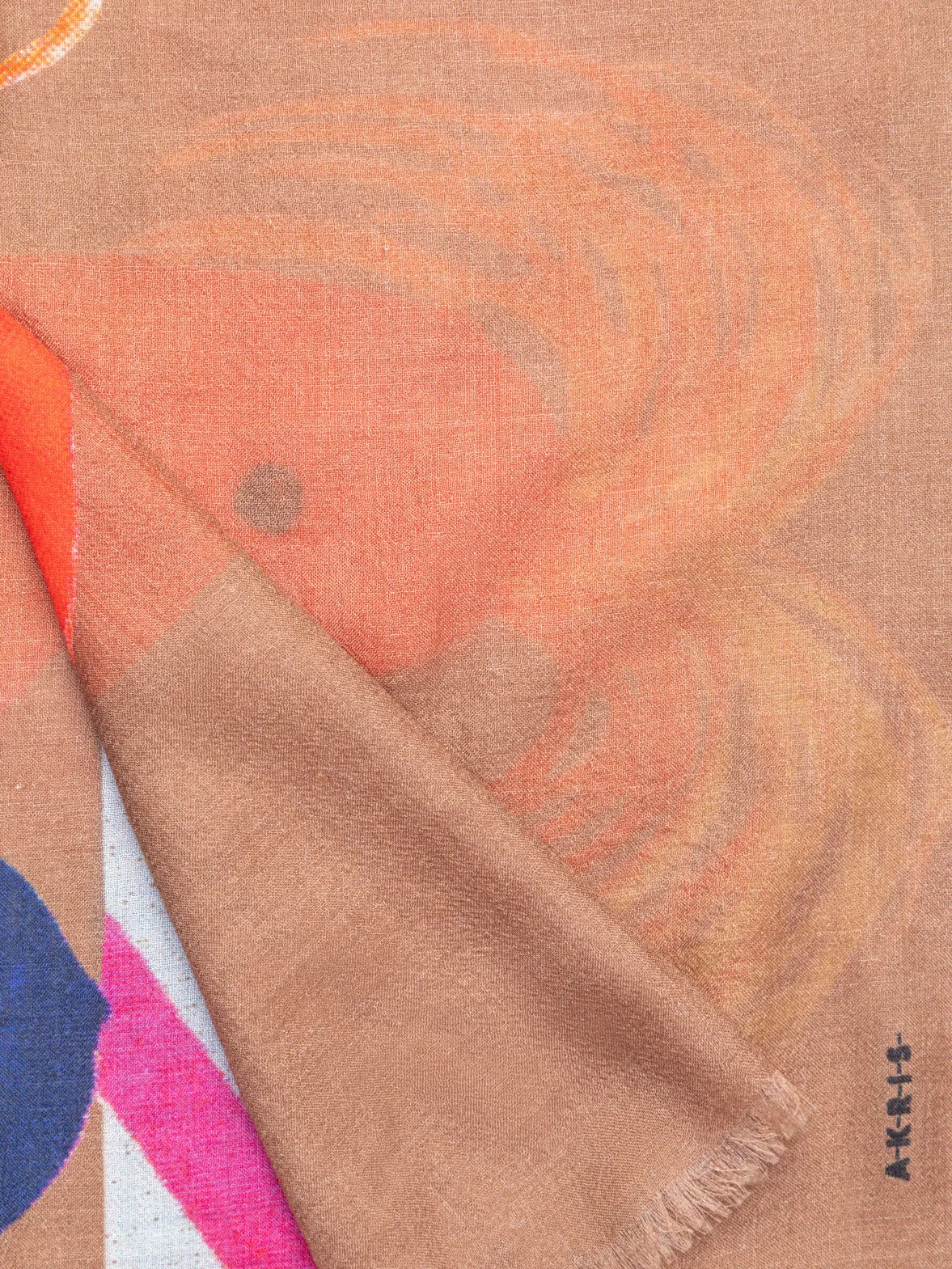 Cashmere Silk Scarf with Rooster Print Akris