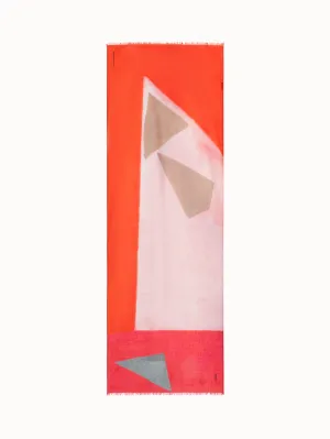 Cashmere Silk Scarf with Spectra Print Akris