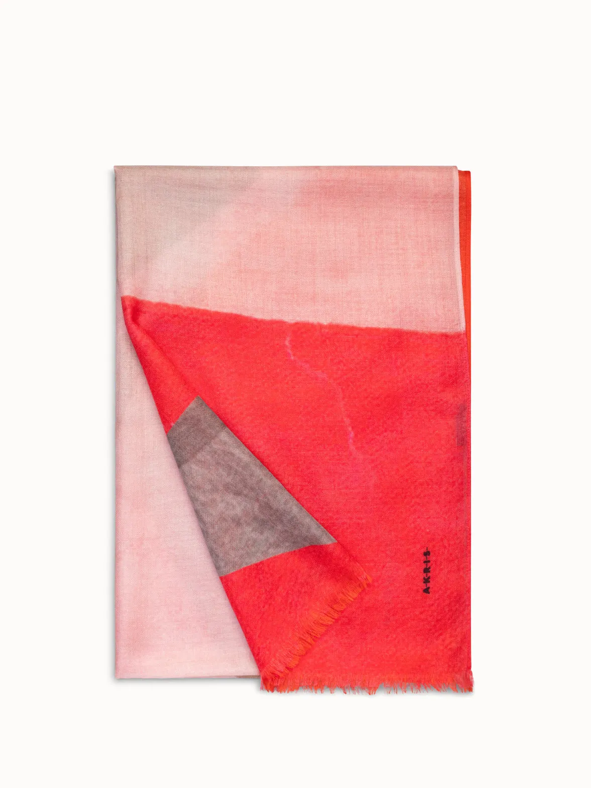 Cashmere Silk Scarf with Spectra Print Akris