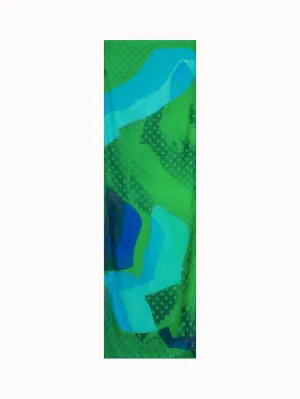 Cashmere Silk Scarf with Superimposition Print Akris
