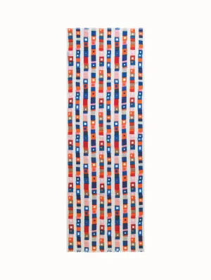 Cashmere Silk Scarf with Superstripe Print Akris