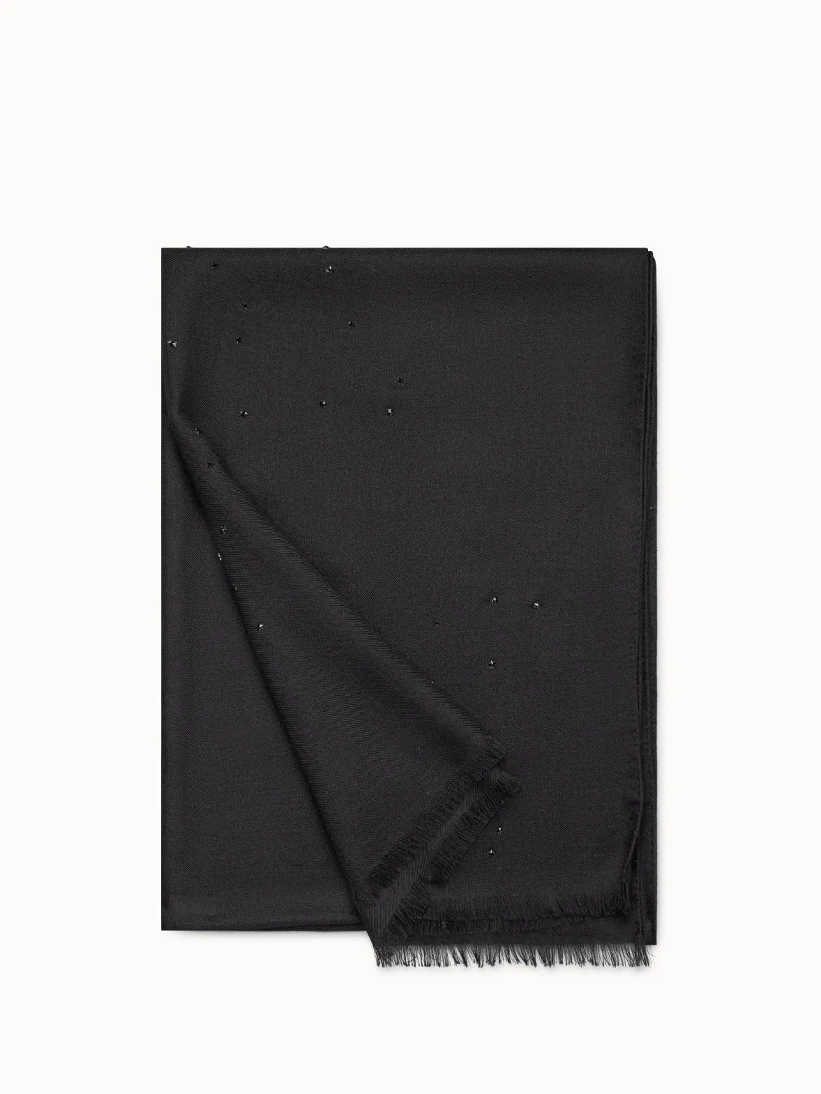 Cashmere Silk Scarf with Swarovski Stars Akris