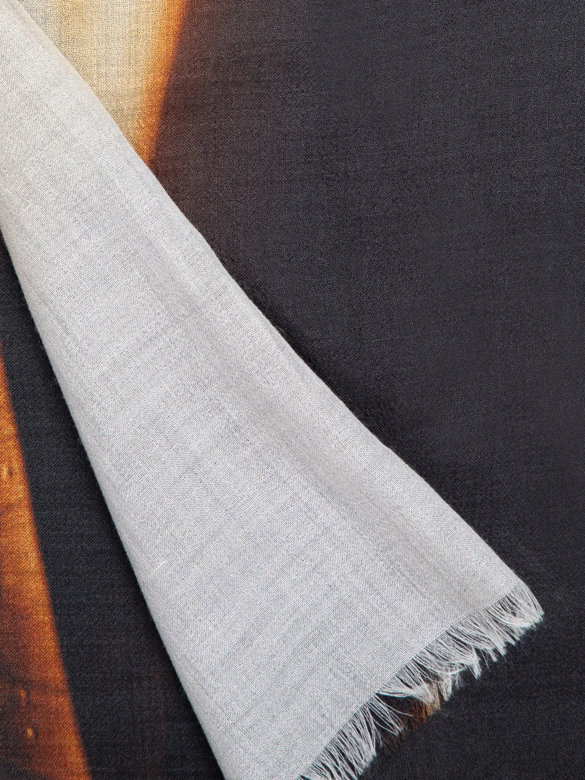Cashmere Silk Scarf with Tube Print Akris