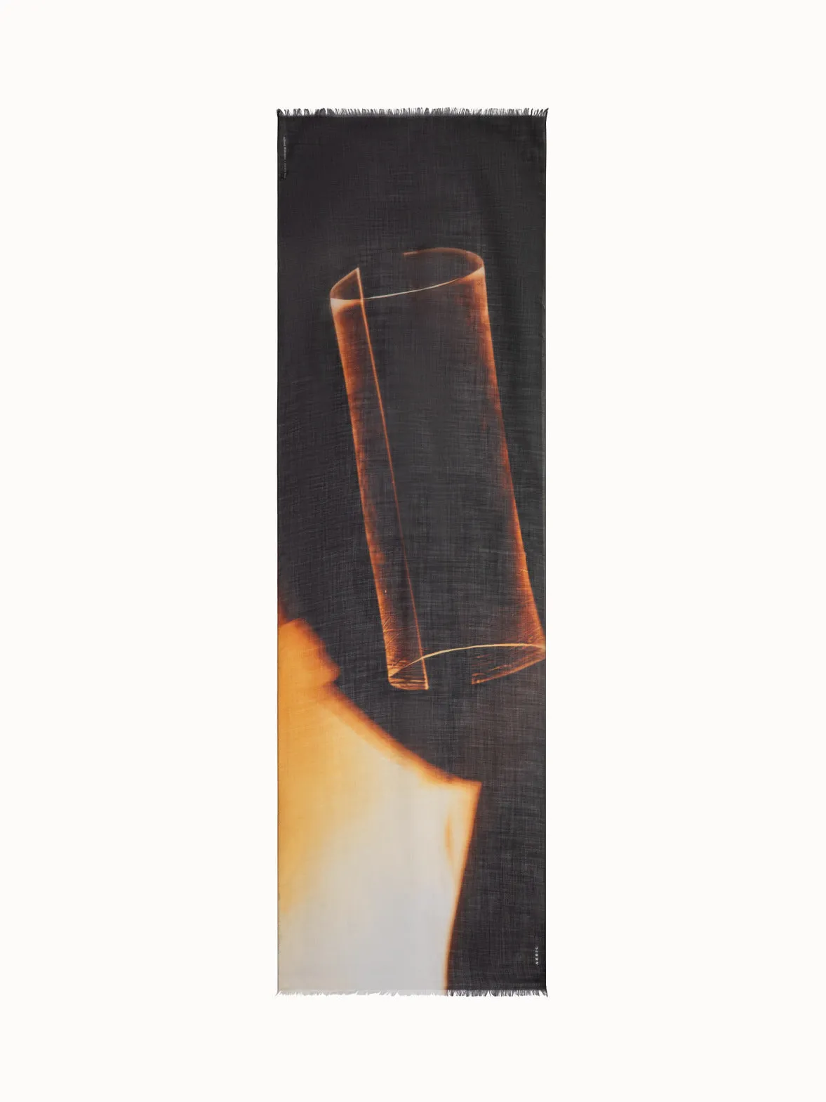 Cashmere Silk Scarf with Tube Print Akris